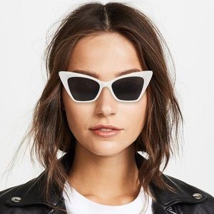 Saint Laurent Victoire cat eye sunglasses white retro